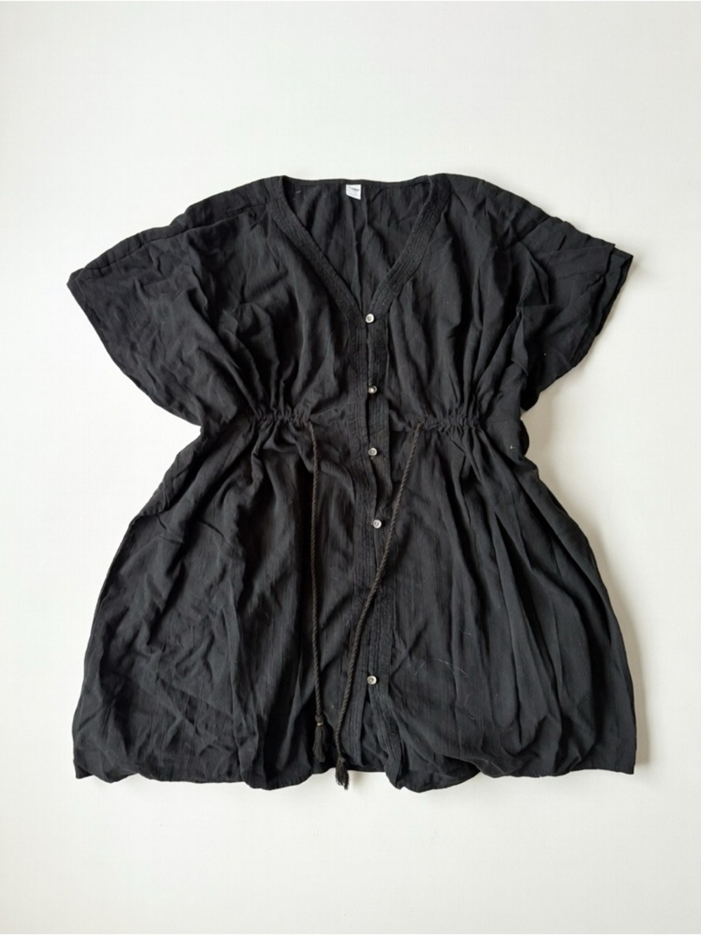 GAP Black Button-Front Swim Coverup